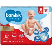 Подгузники детские одноразовые Bambik 5 Jumbo Junior (11-25 кг), 40 шт